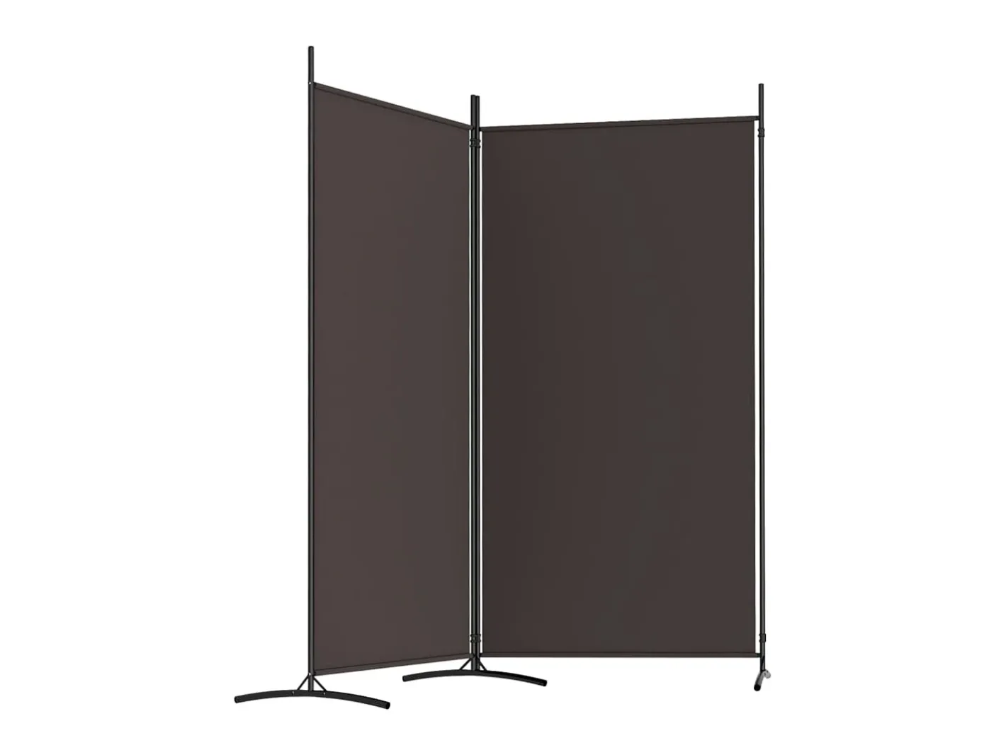 Biombo-Biombo divisor de 2 paneles de tela marrón 175x180 cm ES904130 Marru00f3n