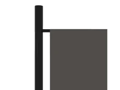 Biombo divisor de 3 paneles 150x180 cm ES702845 Gris antracita