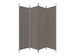 Biombo divisor de 4 paneles de tela 200x200 cm ES646564 Gris antracita Online