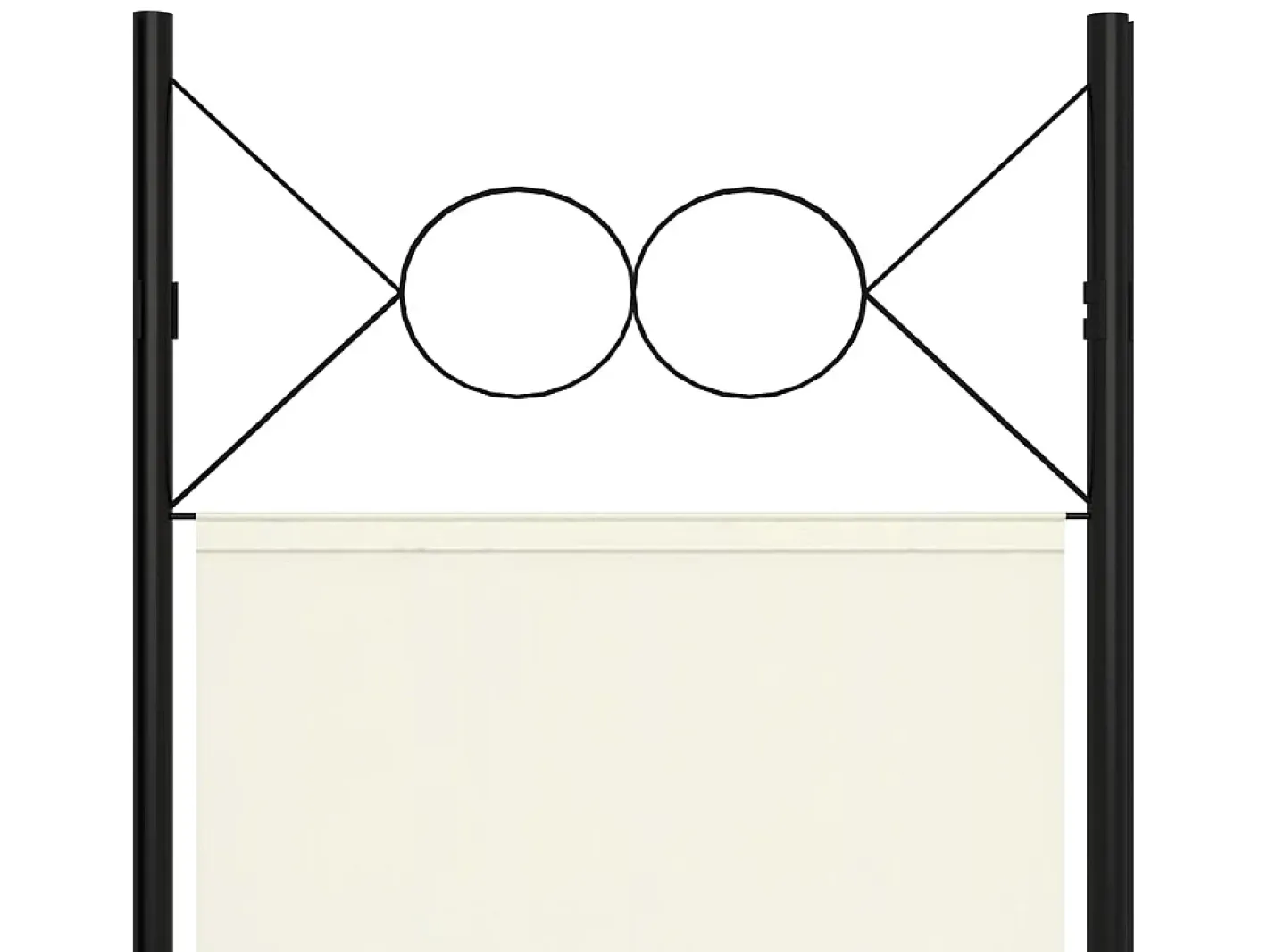 Biombo divisor de 6 paneles 240x180 cm ES233203 Blanco