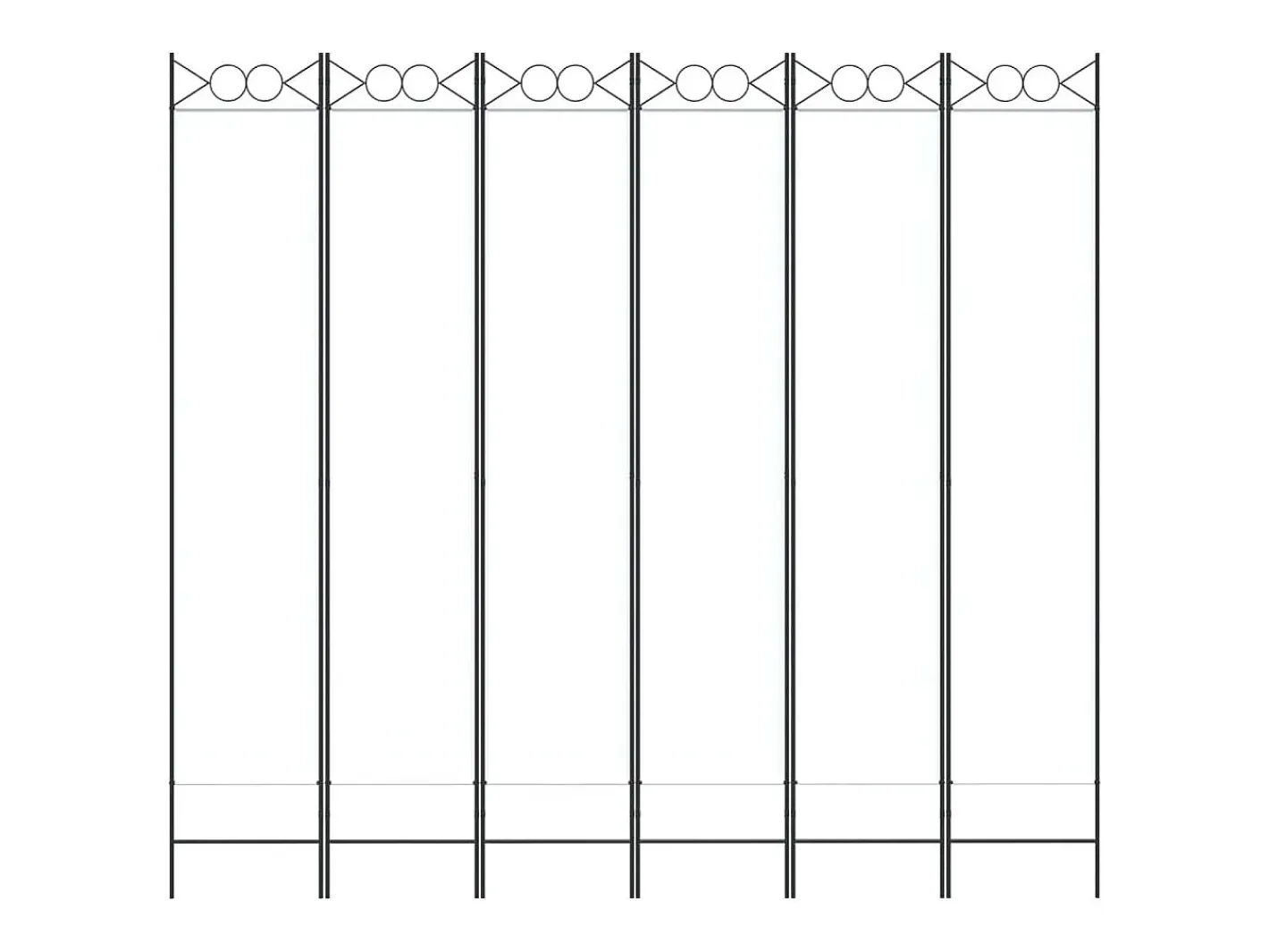 Clearance Biombo divisor de 6 paneles de tela 240x220 cm ES681456 Blanco