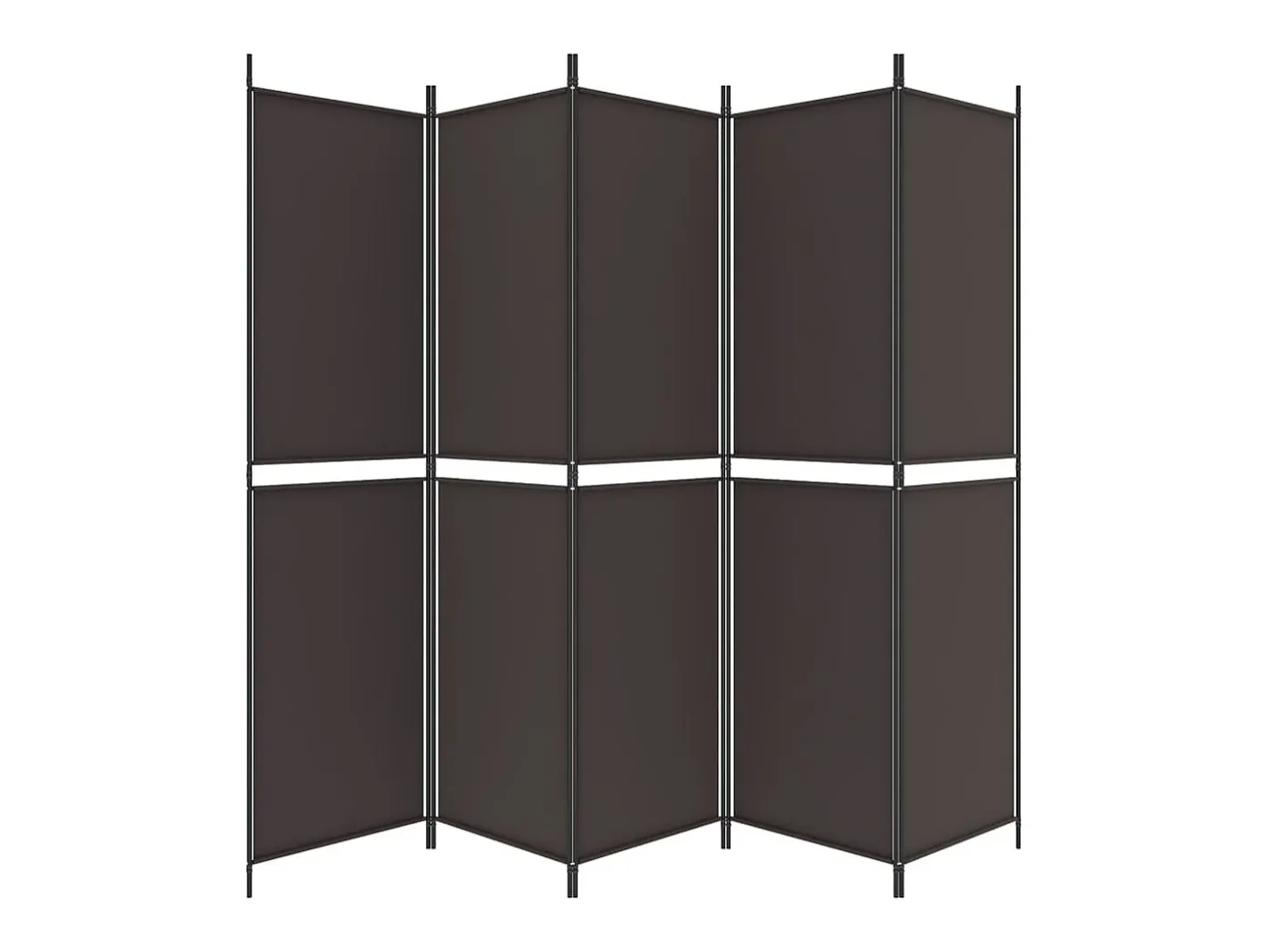 Sale Biombo divisor de 5 paneles de tela marrón 250x200 cm ES417379 Marru00f3n