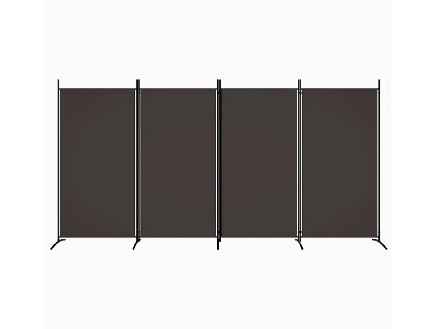 Biombo divisor de 4 paneles de tela marrón 346x180 cm ES316111 Marru00f3n Outlet