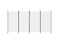 Biombo divisor de 4 paneles de tela 346x180 cm ES784632 Blanco Hot