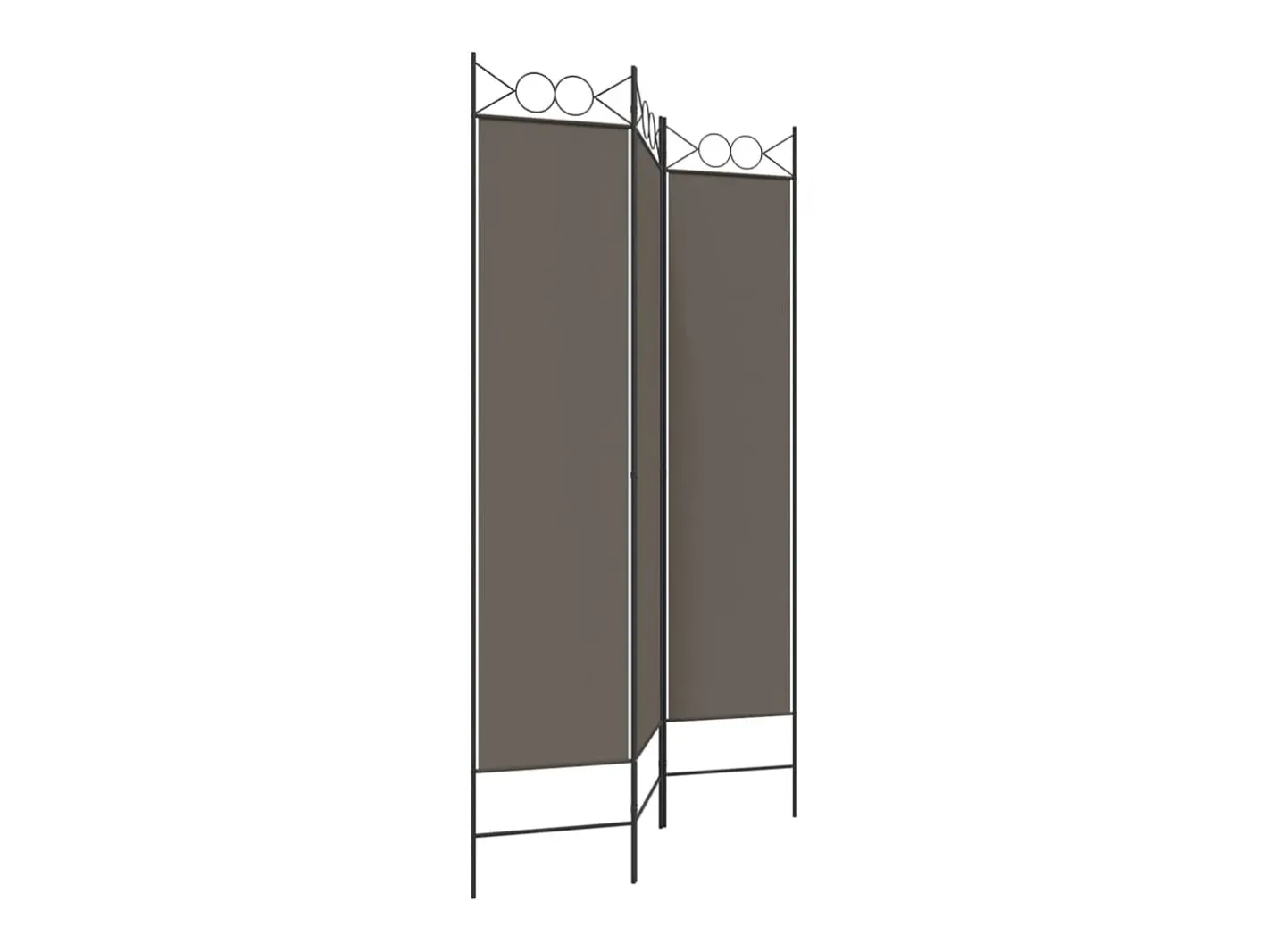 Best Biombo divisor de 3 paneles de tela 120x200 cm ES753659 Gris antracita