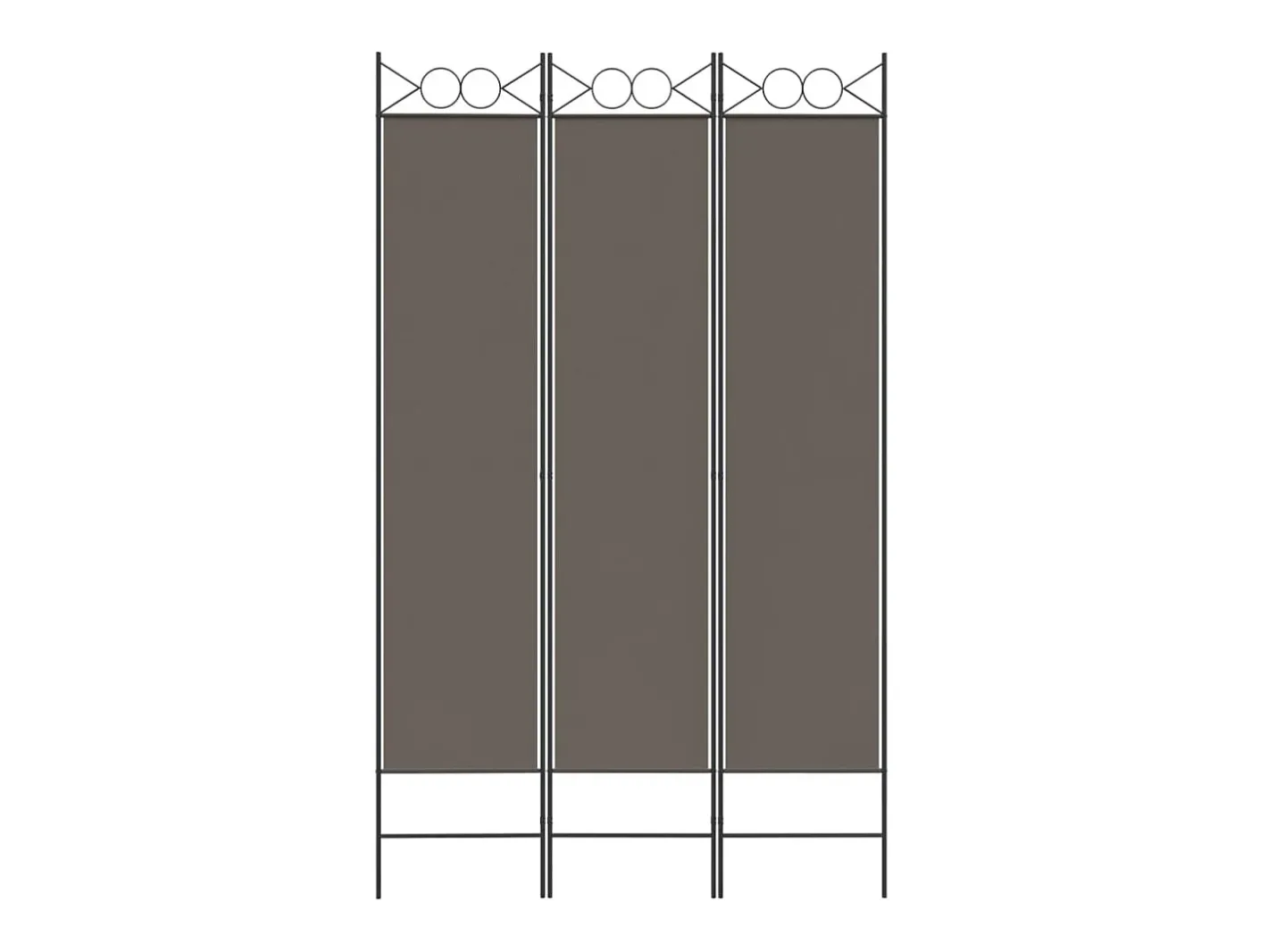 Best Biombo divisor de 3 paneles de tela 120x200 cm ES753659 Gris antracita
