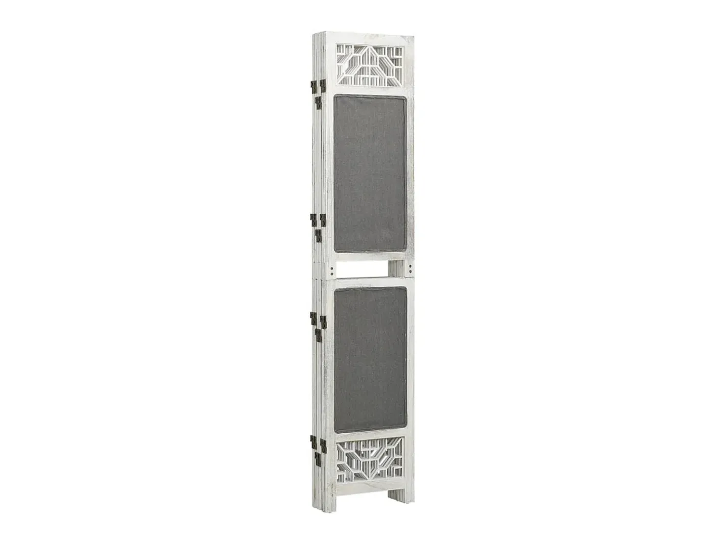 Biombo-Biombo divisor de 6 paneles de tela 210x165 cm ES717133 Gris