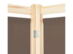 Biombo divisor de 4 paneles de tela marrón 160x170x4 cm ES512457 Marru00f3n Sale