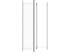 Outlet Biombo divisor de 3 paneles de tela 150x220 cm ES924909 Blanco