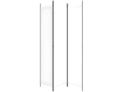 Outlet Biombo divisor de 3 paneles de tela 150x220 cm ES924909 Blanco
