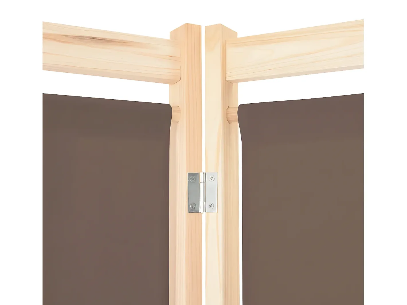 Biombo-Biombo divisor de 3 paneles de tela marrón 120x170x4 cm ES938514 Marru00f3n