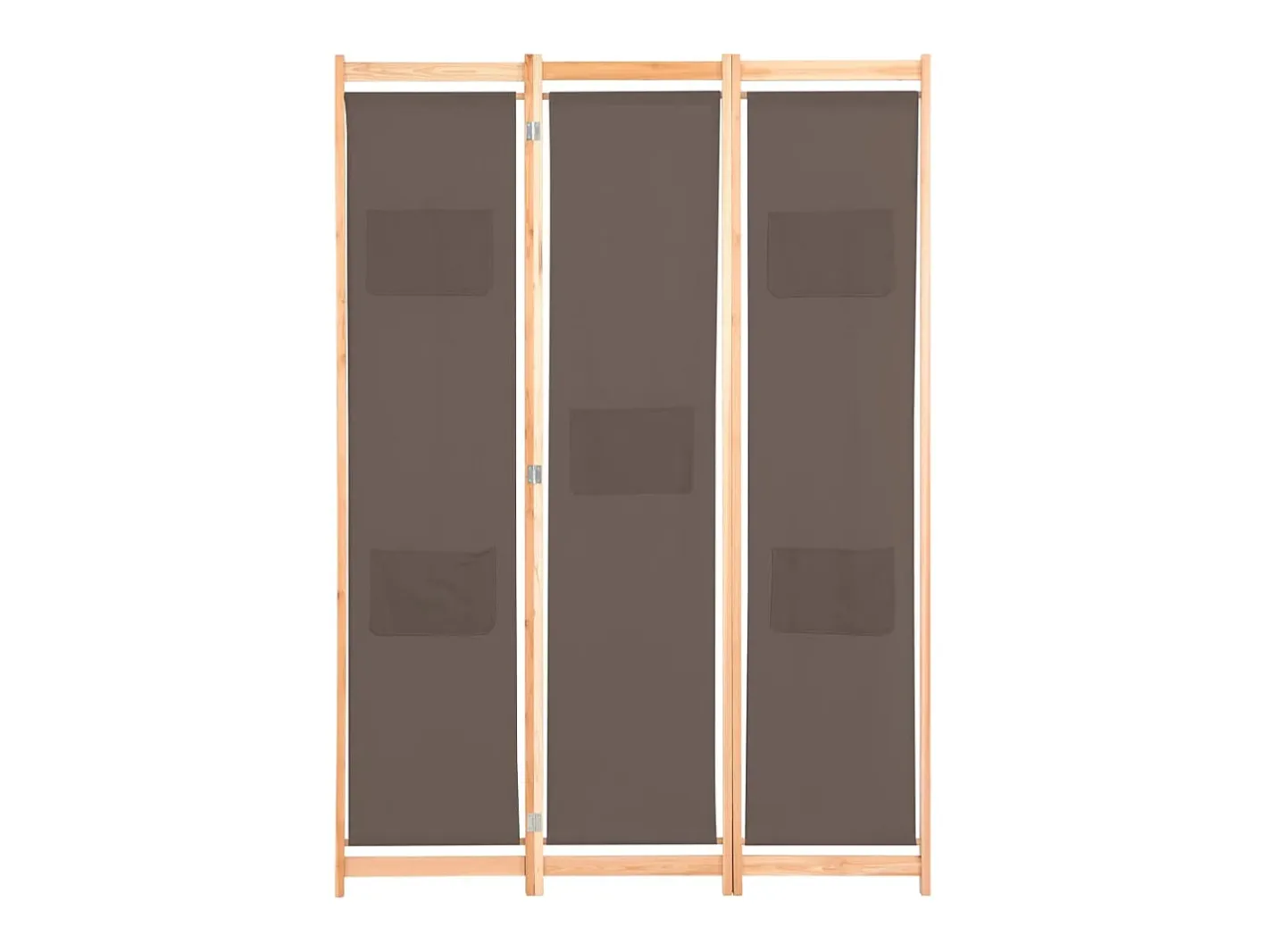 Biombo-Biombo divisor de 3 paneles de tela marrón 120x170x4 cm ES938514 Marru00f3n