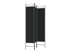 Clearance Biombo divisor de 3 paneles de tela 120x200 cm ES588333 Negro