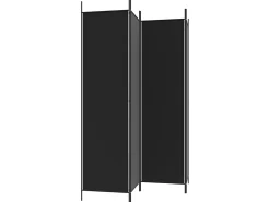 Biombo divisor de 4 paneles de tela 200x200 cm ES949577 Negro Discount