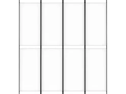 Biombo divisor de 4 paneles de tela 200x220 cm ES658641 Blanco