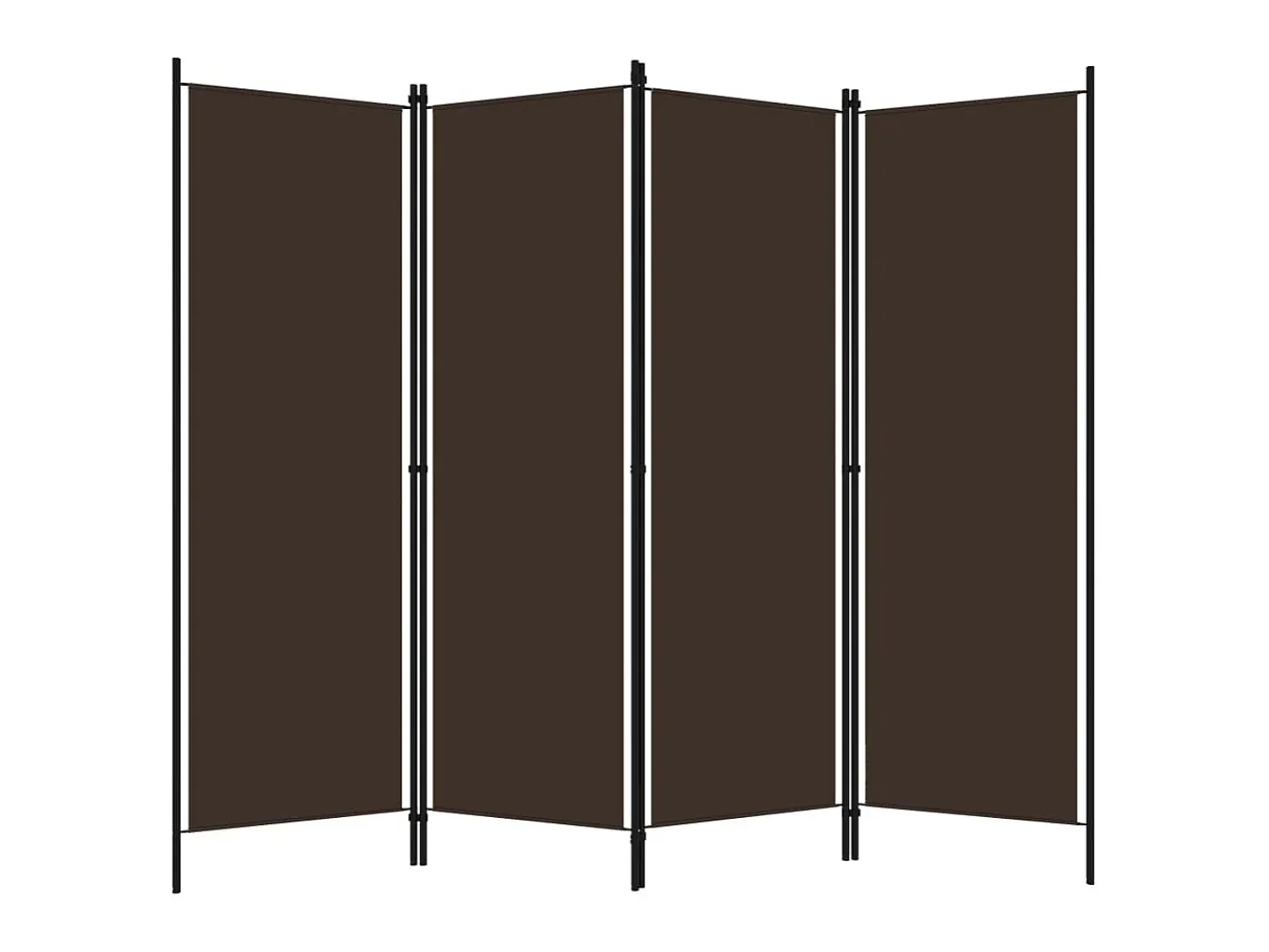 Online Biombo divisor de 4 paneles marrón 200x180 cm ES811719 Marru00f3n