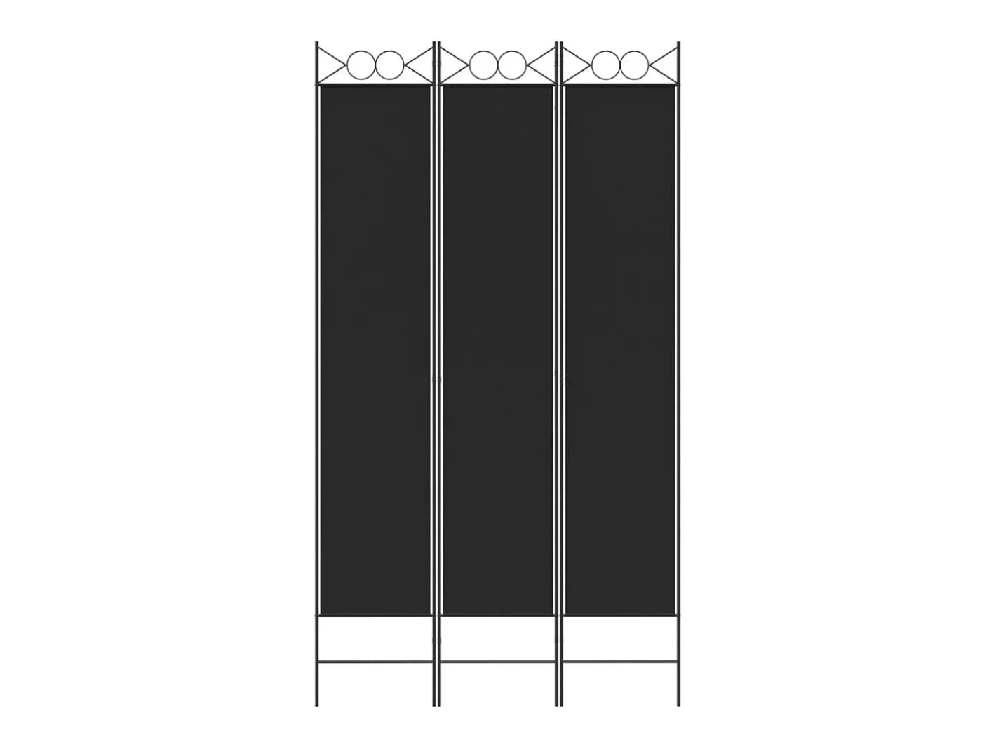 Biombo divisor de 3 paneles de tela 120x220 cm ES282274 Negro Sale