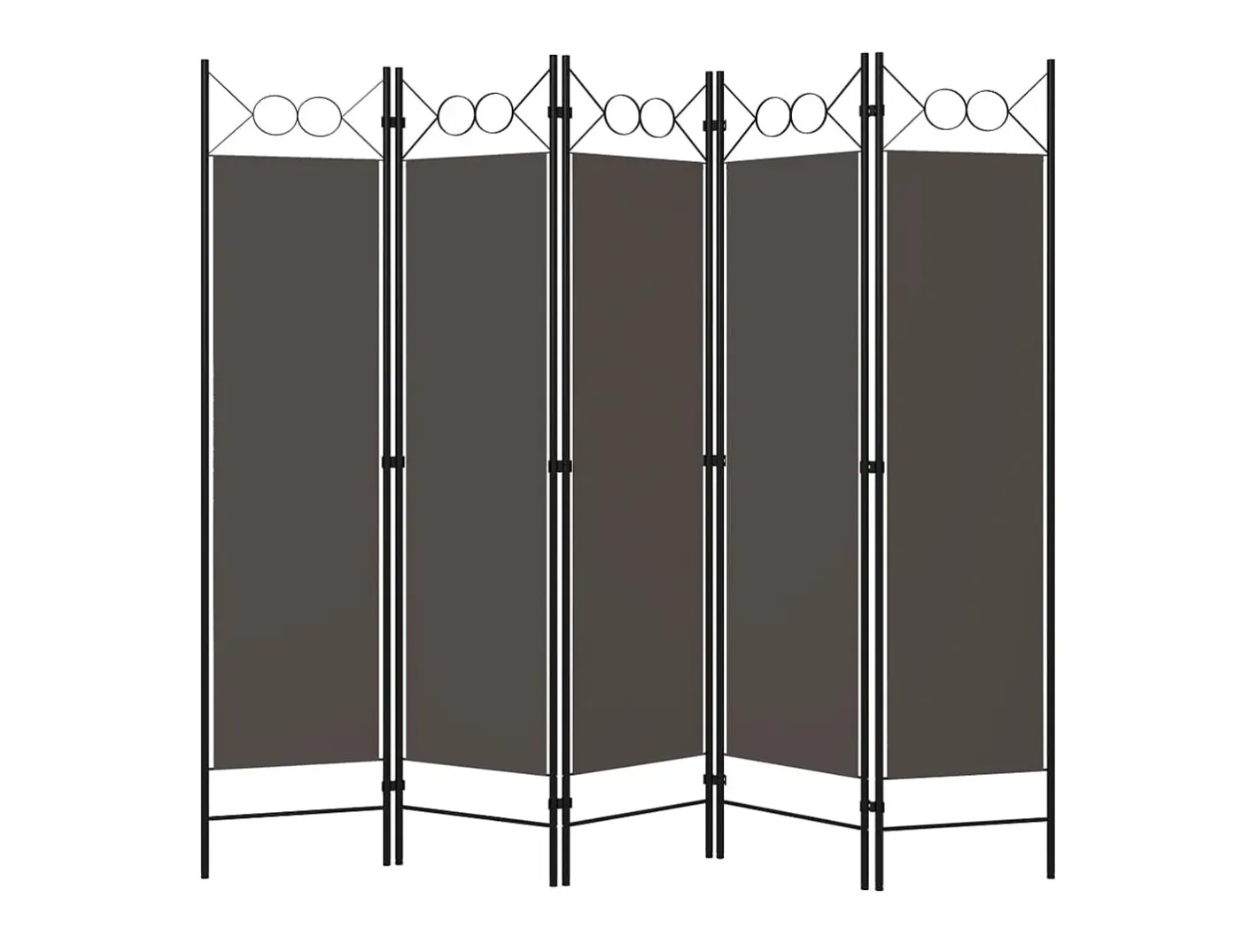 Online Biombo divisor de 5 paneles 200x180 cm ES638366 Gris antracita