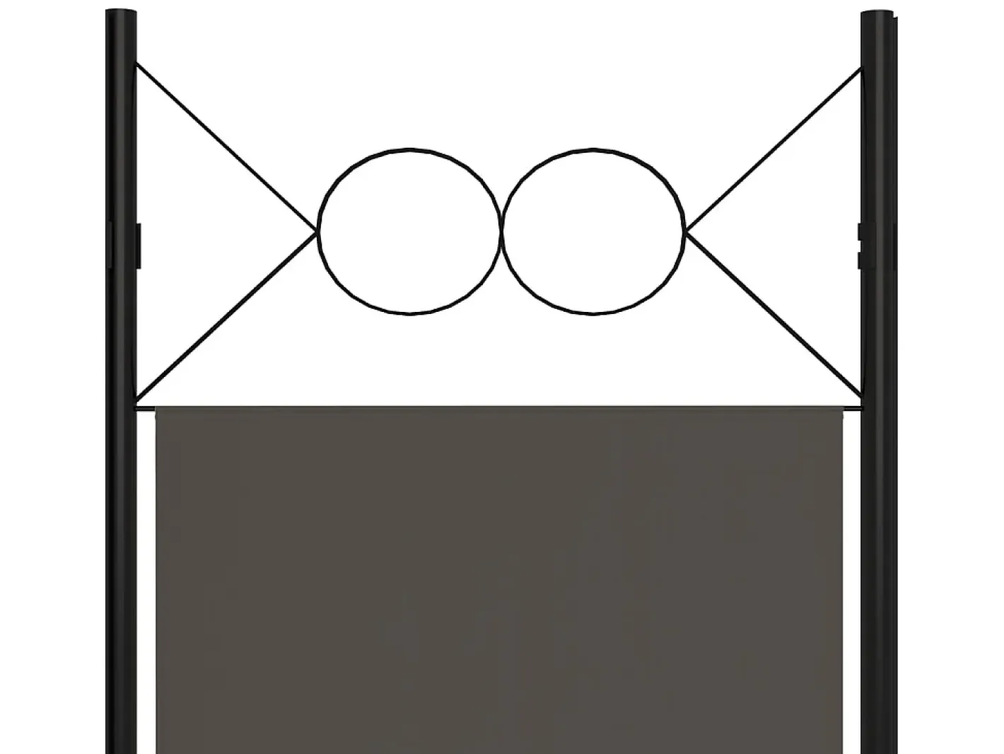 Online Biombo divisor de 5 paneles 200x180 cm ES638366 Gris antracita
