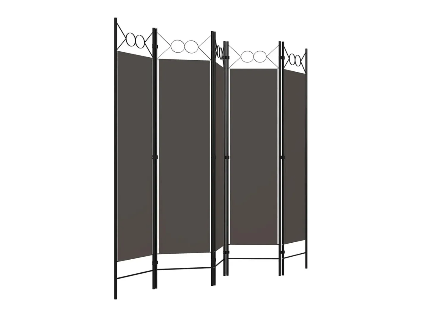 Online Biombo divisor de 5 paneles 200x180 cm ES638366 Gris antracita