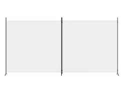 New Biombo divisor de 2 paneles de tela 348x180 cm ES190945 Blanco