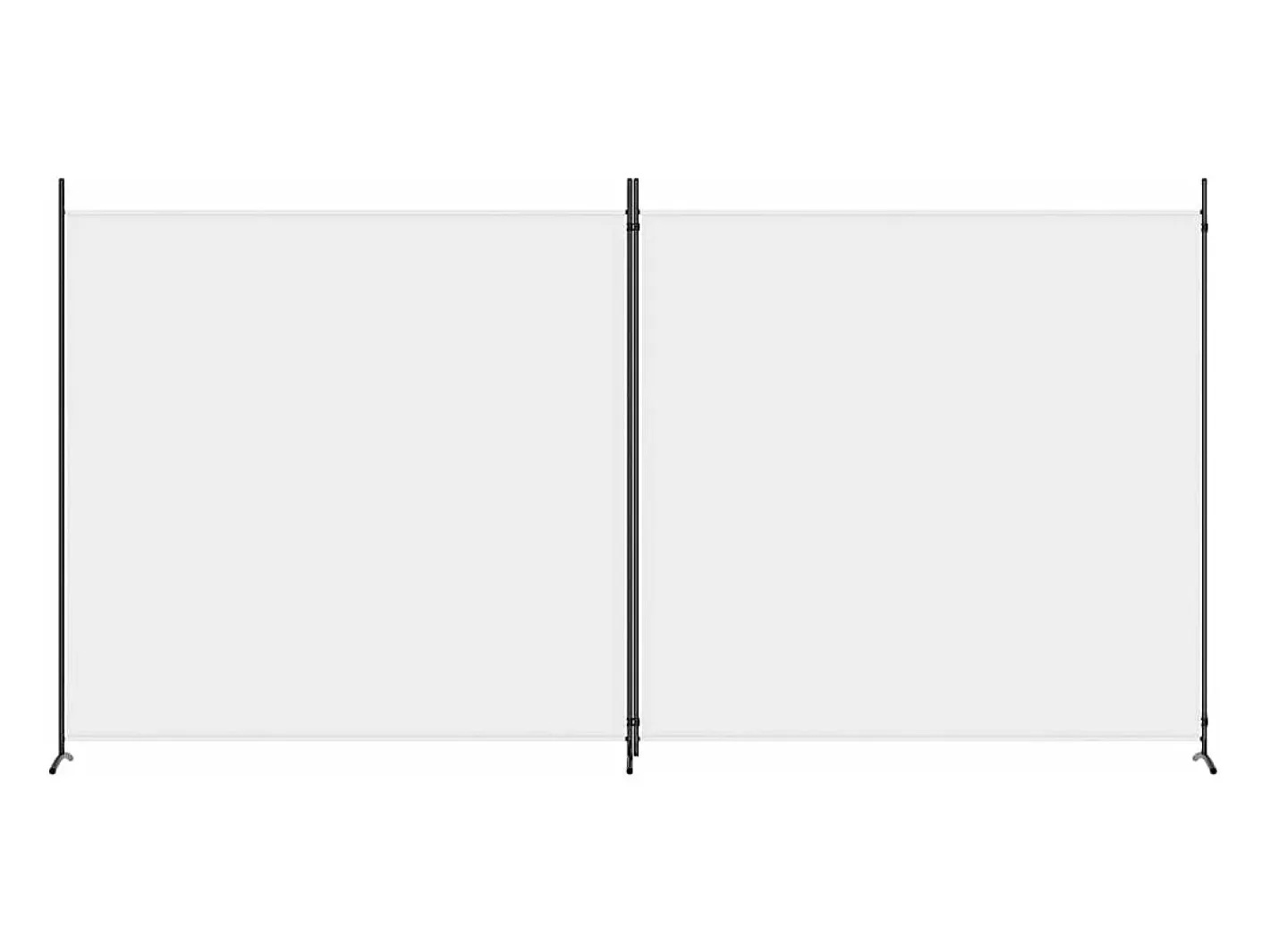 New Biombo divisor de 2 paneles de tela 348x180 cm ES190945 Blanco