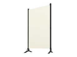 Outlet Biombo divisor de 3 paneles tela blanco 260x180 cm ES410188 Crema