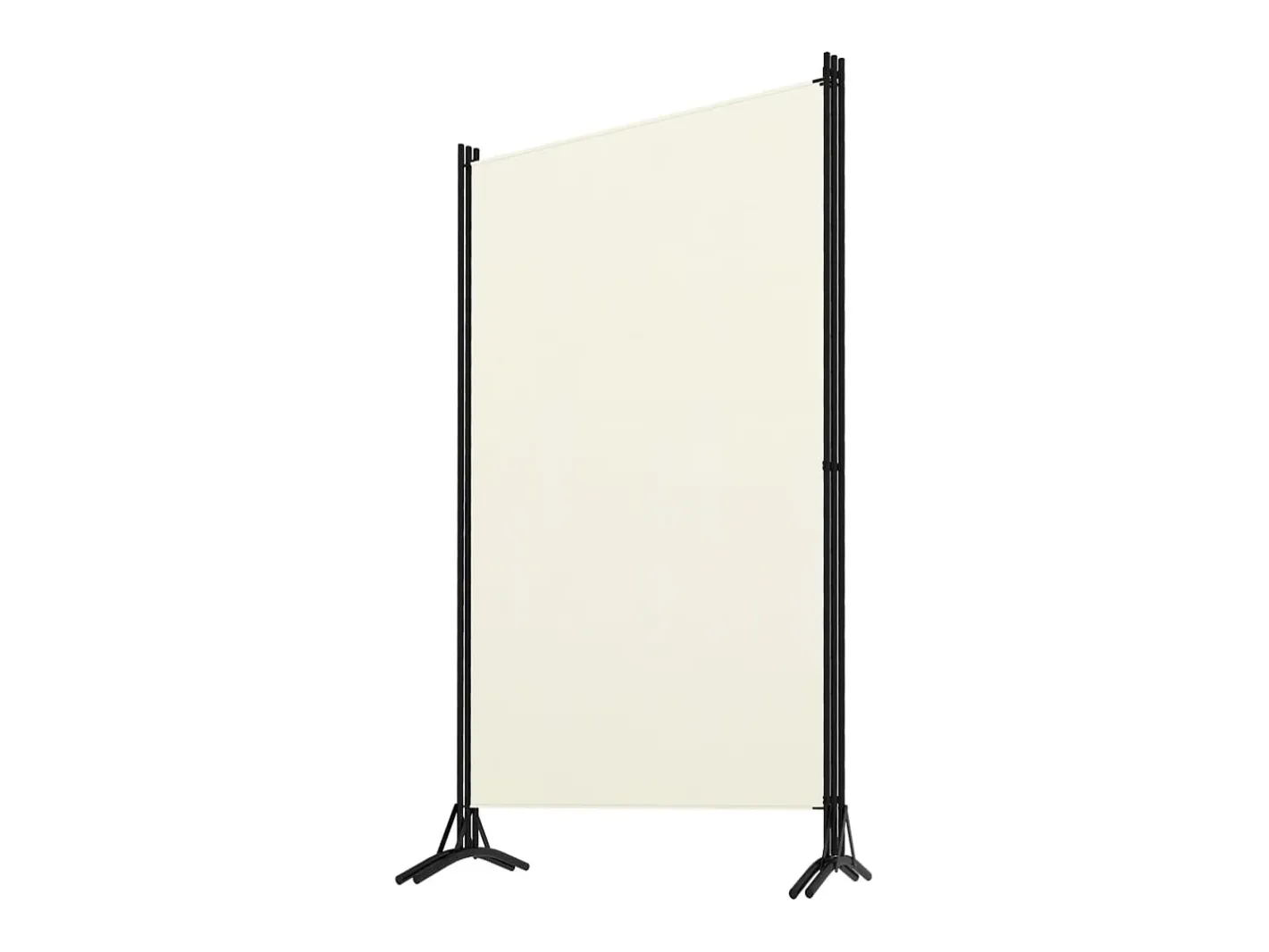 Outlet Biombo divisor de 3 paneles tela blanco 260x180 cm ES410188 Crema