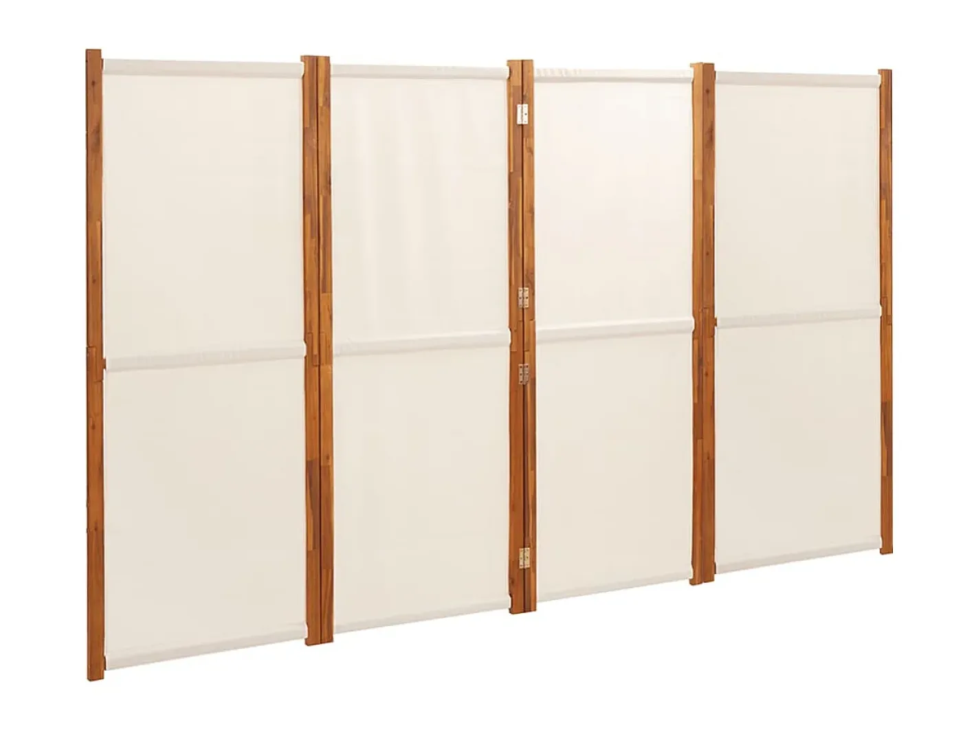 Biombo divisor de 4 paneles blanco 280x180 cm ES748533 Crema Best
