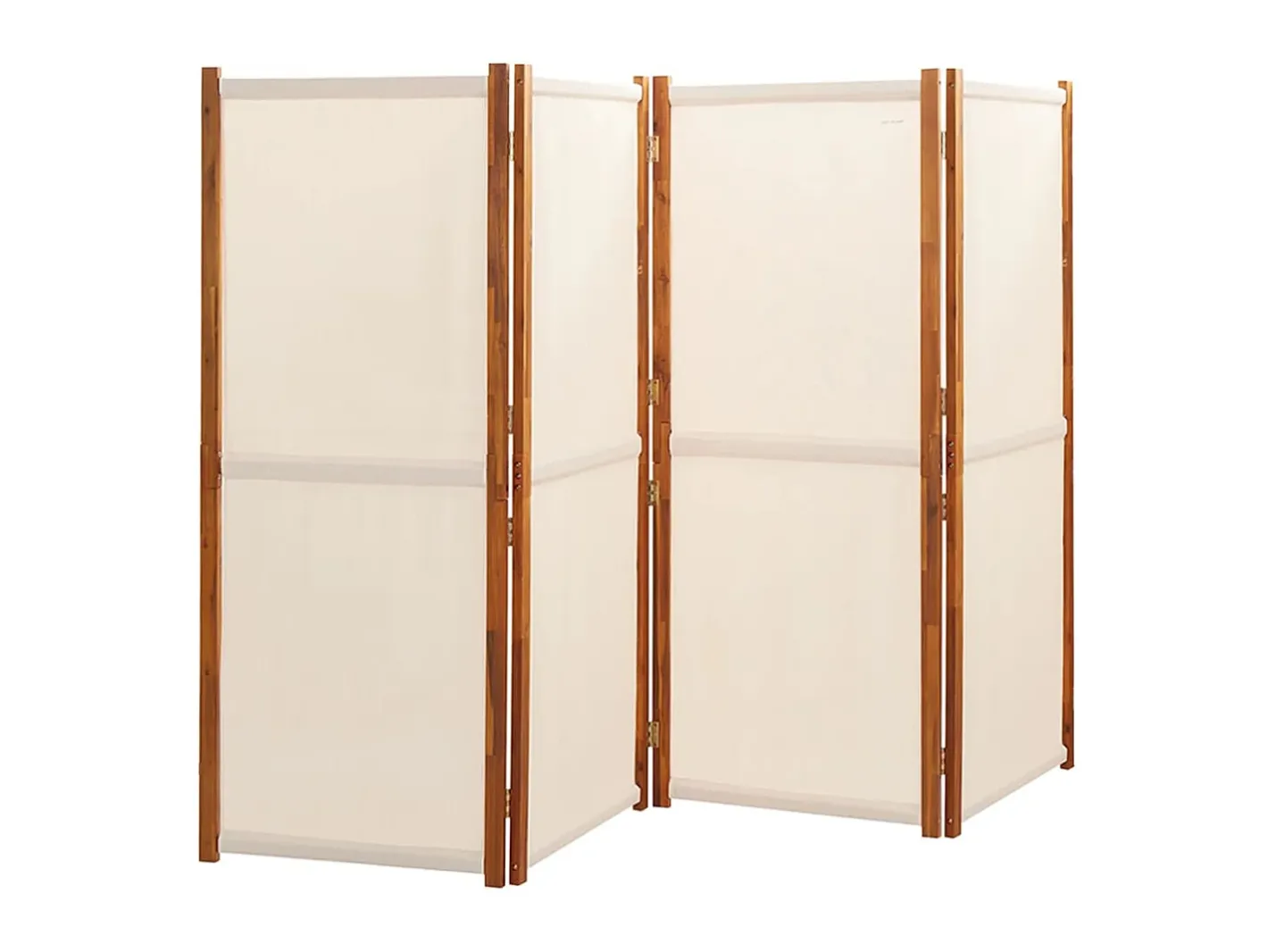 Biombo divisor de 4 paneles blanco 280x180 cm ES748533 Crema Best