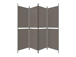 Sale Biombo divisor de 4 paneles de tela 200x180 cm ES924205 Gris antracita