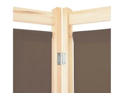 Biombo-Biombo divisor de 5 paneles de tela marrón 200x170x4 cm ES236538 Marru00f3n