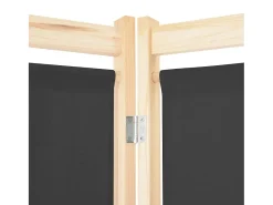 Biombo divisor de 6 paneles de tela 240x170x4 cm ES615698 Gris
