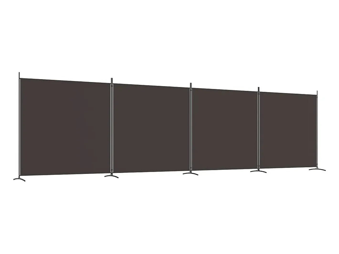 Biombo-Biombo divisor de 4 paneles de tela marrón 698x180 cm ES671000 Marru00f3n