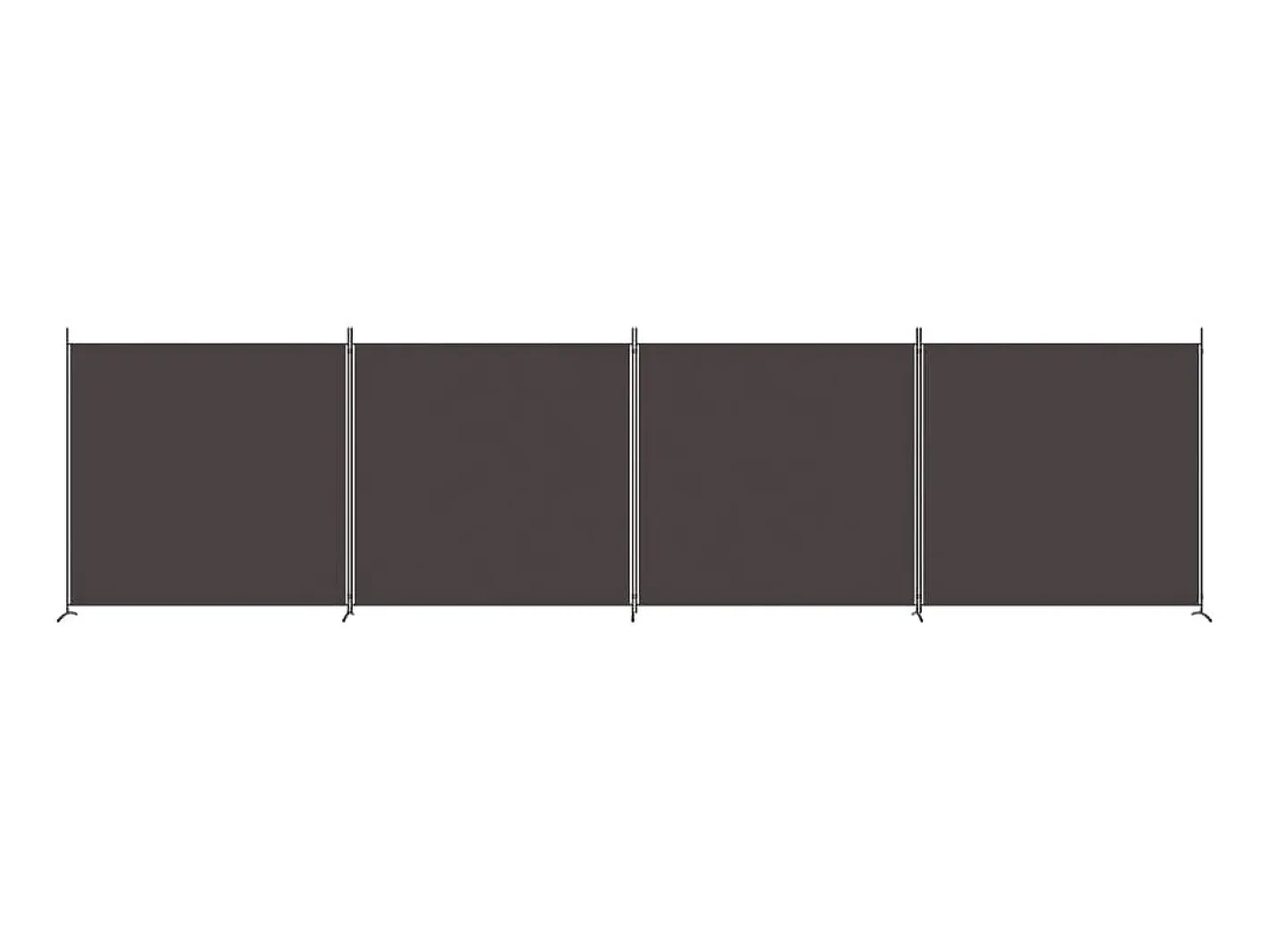 Biombo-Biombo divisor de 4 paneles de tela marrón 698x180 cm ES671000 Marru00f3n