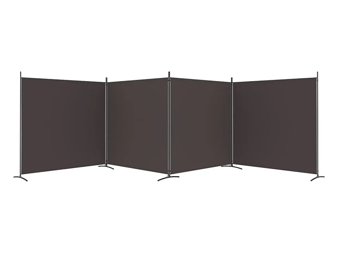 Biombo-Biombo divisor de 4 paneles de tela marrón 698x180 cm ES671000 Marru00f3n