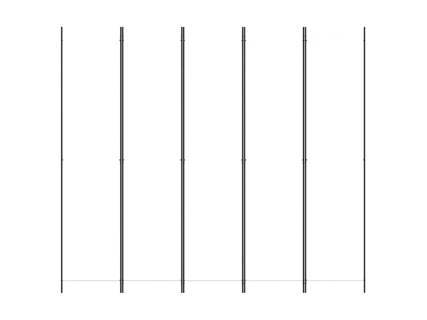 Biombo-Biombo divisor de 5 paneles de tela 250x220 cm ES742905 Blanco