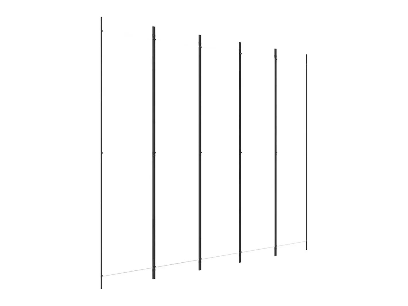 Biombo-Biombo divisor de 5 paneles de tela 250x220 cm ES742905 Blanco