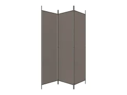 Biombo divisor de 3 paneles de tela 150x200 cm ES181735 Gris antracita Best