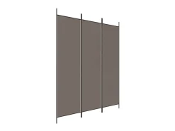 Biombo divisor de 3 paneles de tela 150x200 cm ES181735 Gris antracita Best