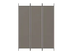 Biombo divisor de 3 paneles de tela 150x200 cm ES181735 Gris antracita Best