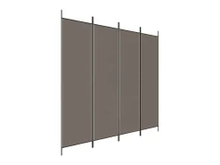 Discount Biombo divisor de 4 paneles de tela 698x180 cm ES840898 Gris antracita