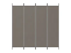 Discount Biombo divisor de 4 paneles de tela 698x180 cm ES840898 Gris antracita