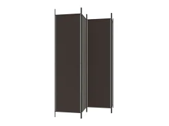 Outlet Biombo divisor de 4 paneles de tela marrón 200x200 cm ES532800 Marru00f3n