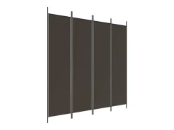 Outlet Biombo divisor de 4 paneles de tela marrón 200x200 cm ES532800 Marru00f3n