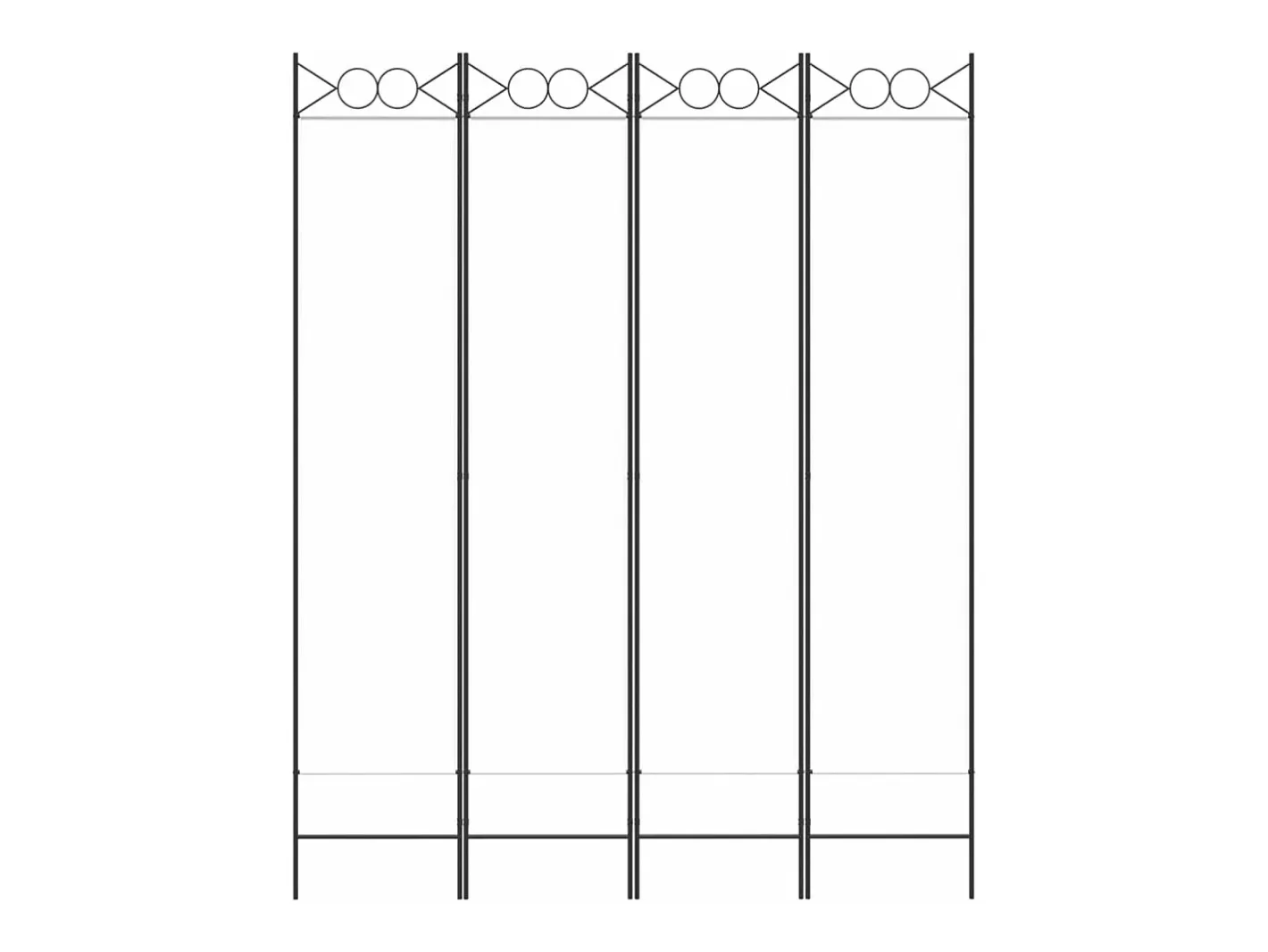 Biombo-Biombo divisor de 4 paneles de tela 160x200 cm ES377971 Blanco