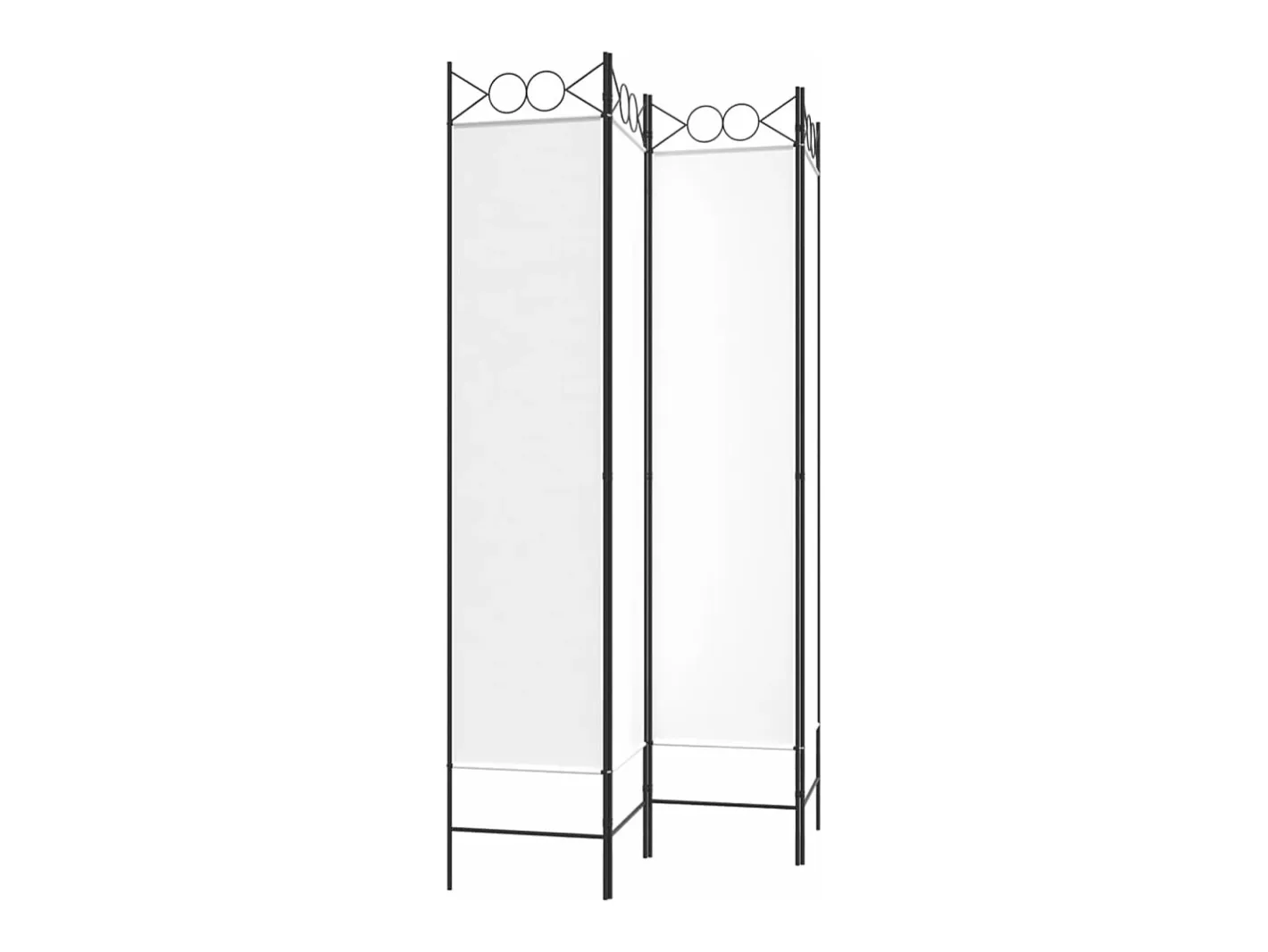 Biombo-Biombo divisor de 4 paneles de tela 160x200 cm ES377971 Blanco