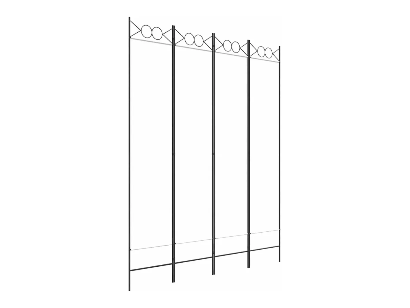 Biombo-Biombo divisor de 4 paneles de tela 160x200 cm ES377971 Blanco