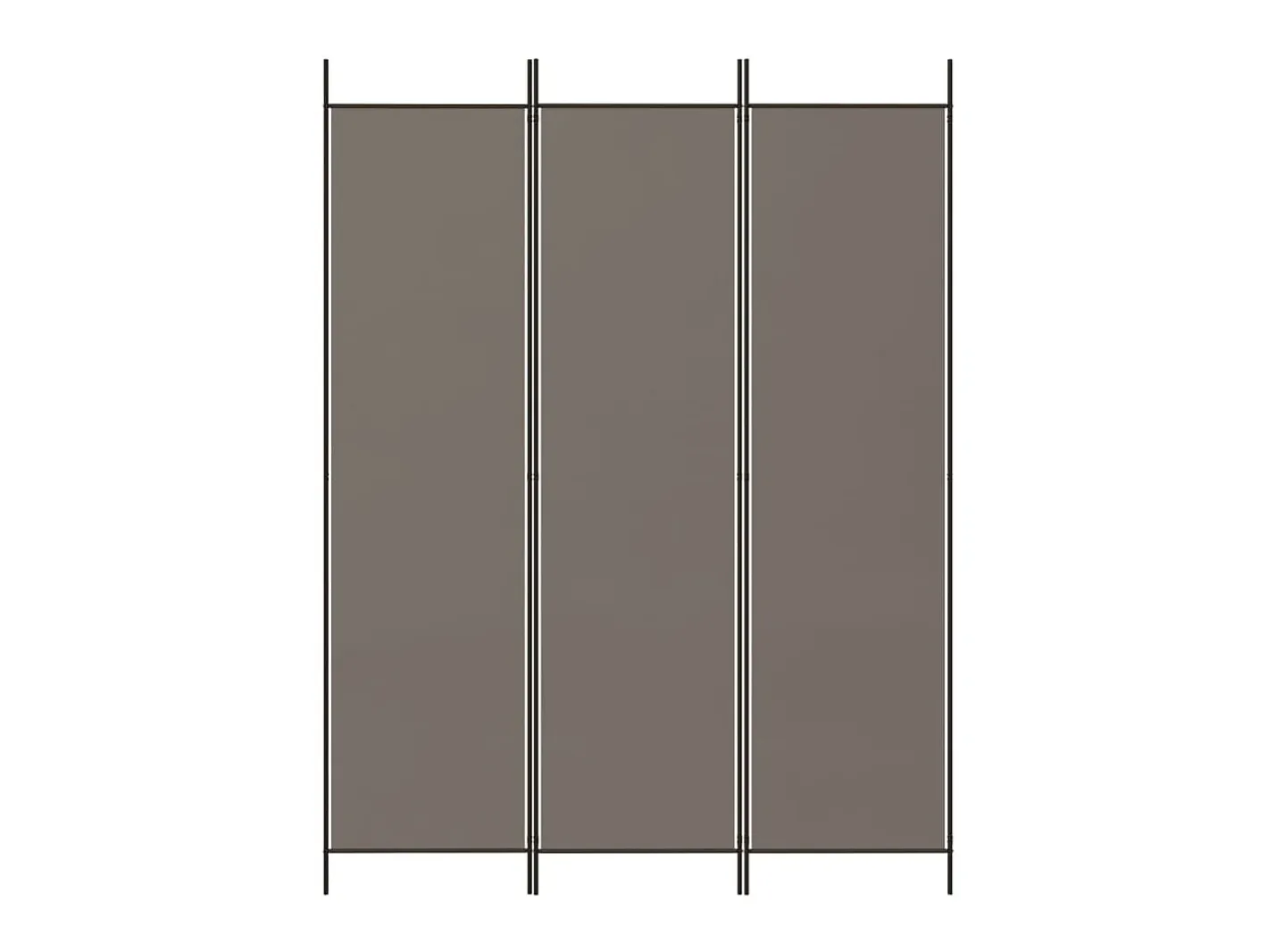 New Biombo divisor de 3 paneles de tela 150x220 cm ES864745 Gris antracita