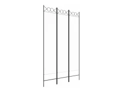 Biombo divisor de 3 paneles de tela 120x200 cm ES567724 Blanco